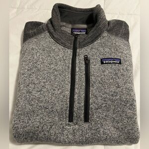 Mens Patagonia 1/4 Zip Fleece Size Medium Grey